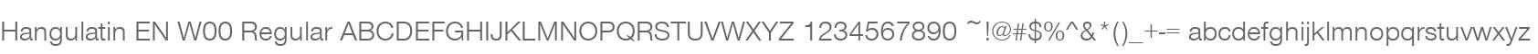 Hangulatin EN W00 Regular