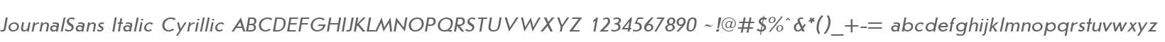 JournalSans Italic Cyrillic