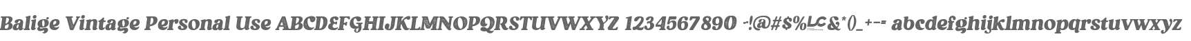 Balige Vintage Personal Use