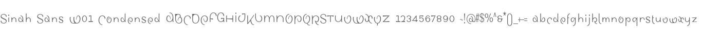 Sinah Sans W01 Condensed