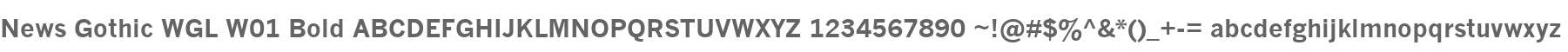News Gothic WGL W01 Bold