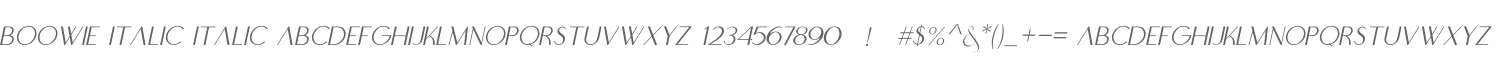 BOOWIE italic