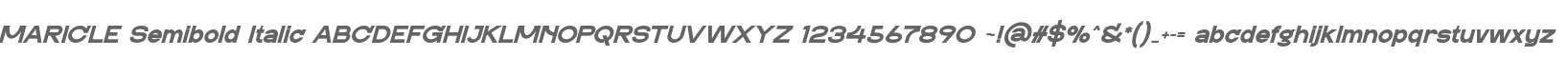 MARICLE Semibold Italic