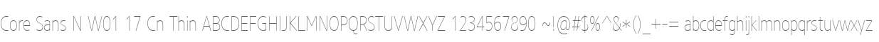 Core Sans N W01 17 Cn Thin