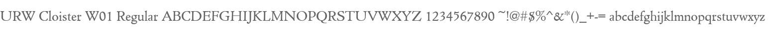 URW Cloister W01 Regular