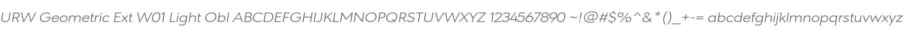 URW Geometric Ext W01 Light Obl