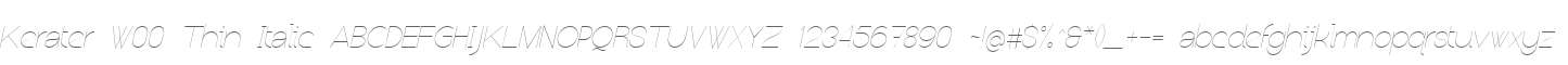 Kerater W00 Thin Italic