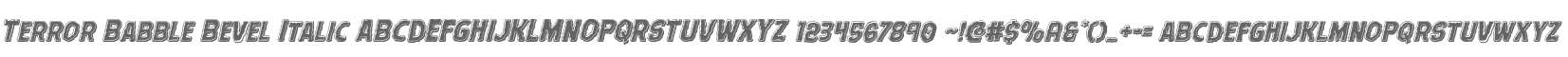 Terror Babble Bevel Italic
