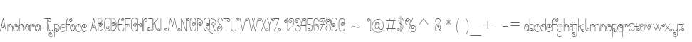 Anohana Typeface