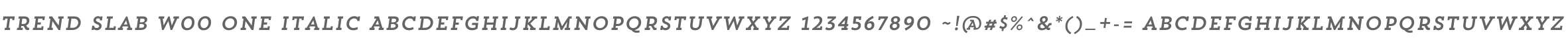 Trend Slab W00 One Italic