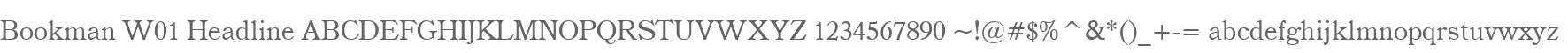 Bookman W01 Headline