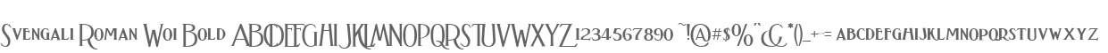 Svengali Roman W01 Bold