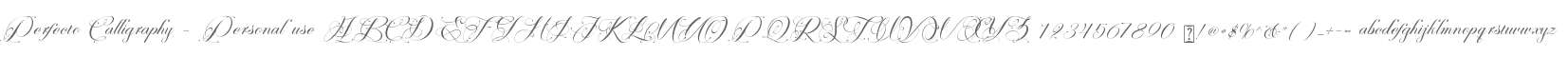 Perfecto Calligraphy - Personal use