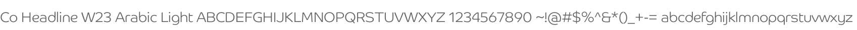 Co Headline W23 Arabic Light