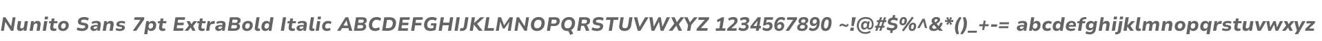 Nunito Sans 7pt ExtraBold