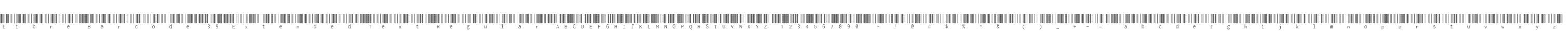 Libre Barcode 39 Extended Text Regular