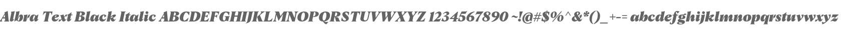 Albra Text Black Italic
