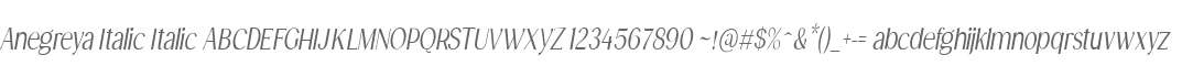 Anegreya Italic