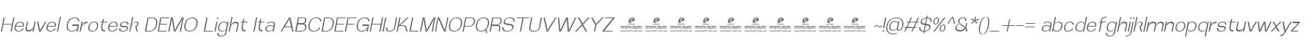 Heuvel Grotesk DEMO Light Ita
