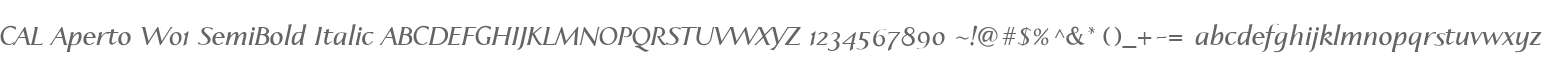 CAL Aperto W01 SemiBold Italic