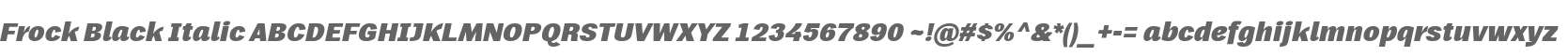 Frock Black Italic