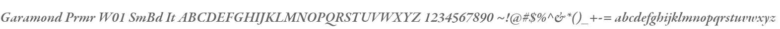 Garamond Prmr W01 SmBd It