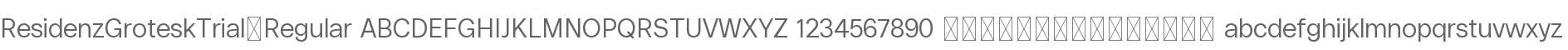 Residenz Grotesk Trial Rg