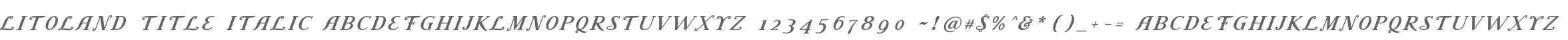 Litoland Title Italic