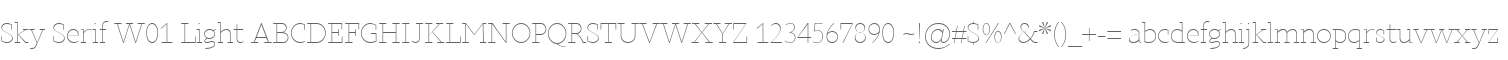 Sky Serif W01 Light