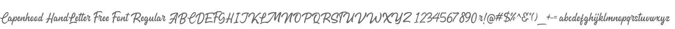 Capenhood HandLetter Free Font Regular