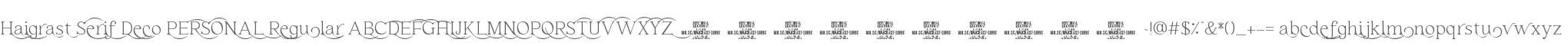 Haigrast Serif Deco PERSONAL