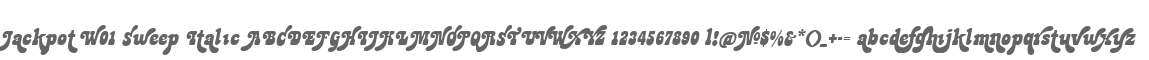 Jackpot W01 Sweep Italic