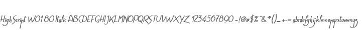 HighScript W01 80 Italic