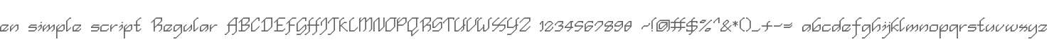 en simple script Regular