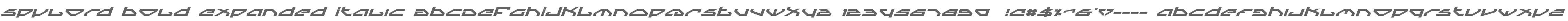 Spylord Bold Expanded Italic