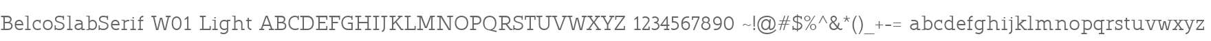 BelcoSlabSerif W01 Light