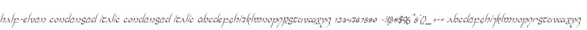 Half-Elven Condensed Italic Condensed Italic