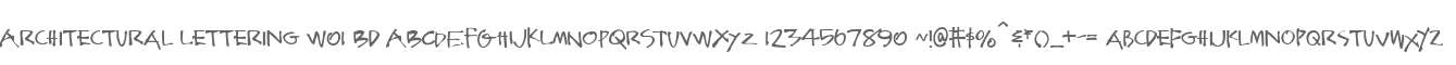 Architectural Lettering W01 Bd