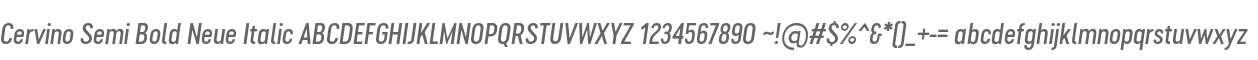 Cervino Semi Bold Neue Italic