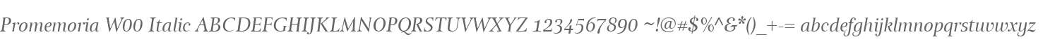 Promemoria W00 Italic
