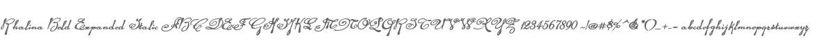 Rhalina Bold Expanded Italic
