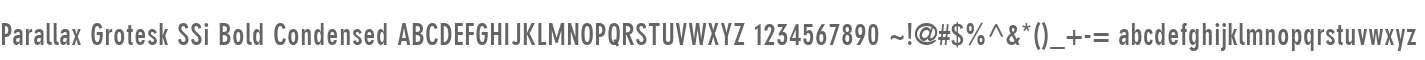 Parallax Grotesk SSi Bold Condensed