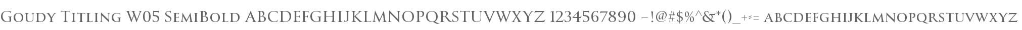 Goudy Titling W05 SemiBold