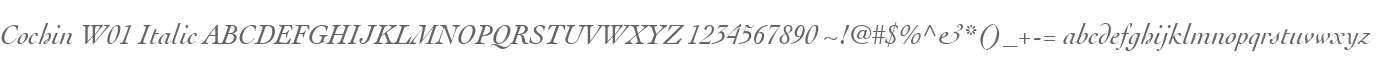 Cochin W01 Italic