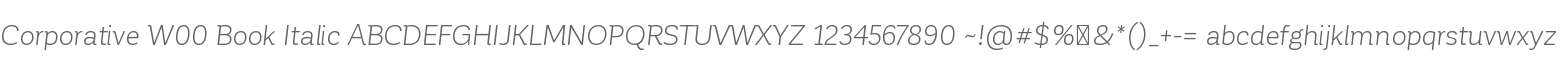 Corporative W00 Book Italic