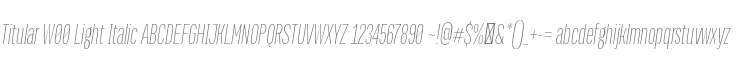 Titular W00 Light Italic