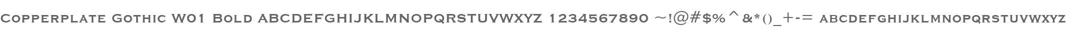 Copperplate Gothic W01 Bold