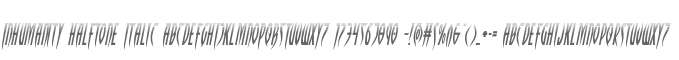 Inhumanity Halftone Italic