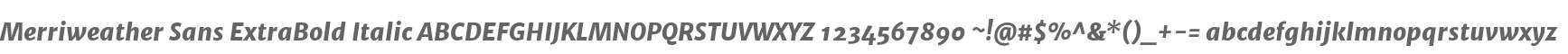 Merriweather Sans ExtraBold Italic