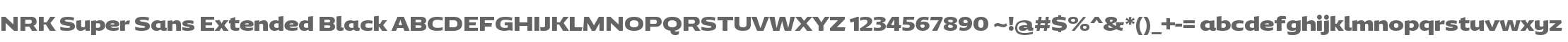 NRK Super Sans Extended Black